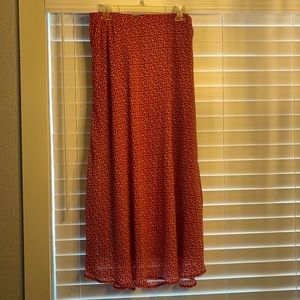 Rust/Cream Maxi Skirt